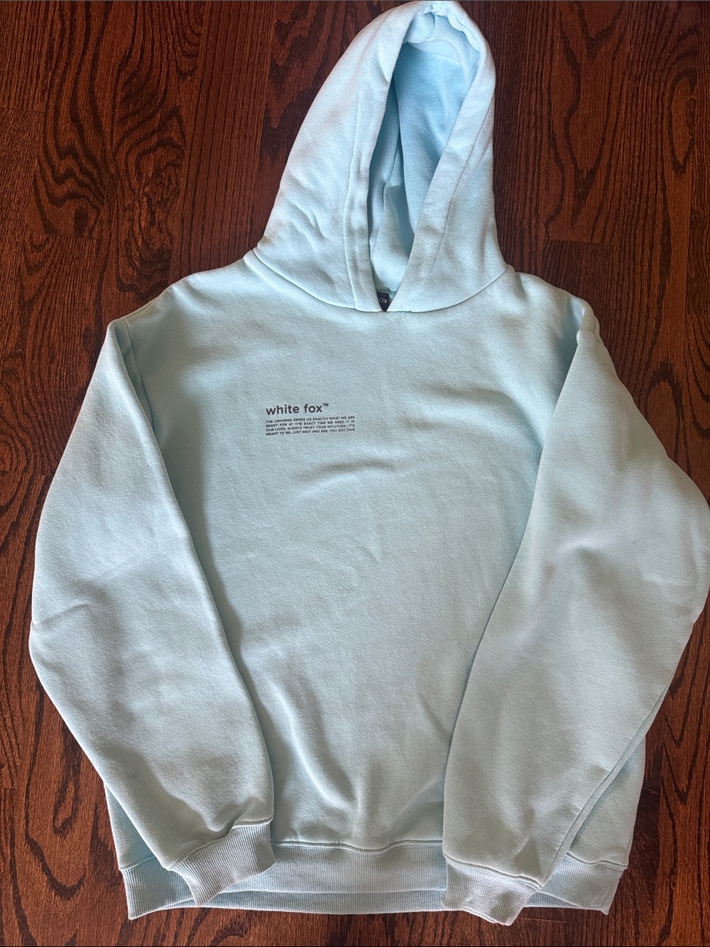 White Fox Boutique Light Blue Hoodie Sweatshirt - Women’s